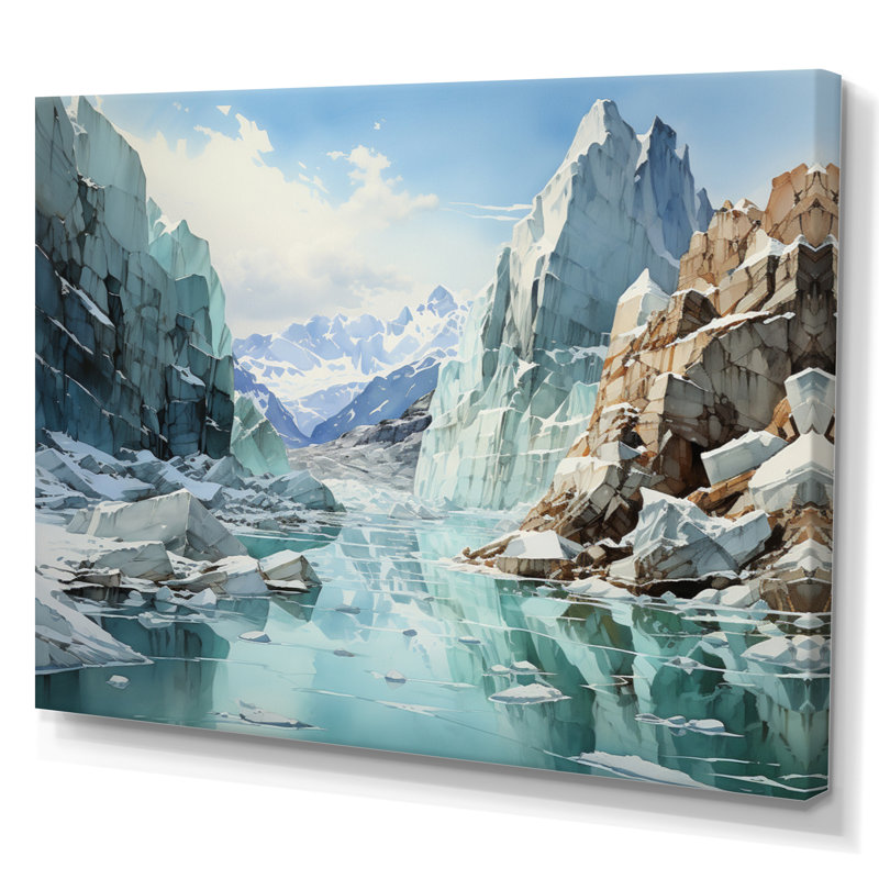 Berkleigh Glacier Glacial Symphony II - impression, H 30 po x l 40 po x P 1,5 po, Toile tendue