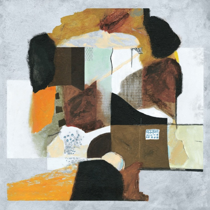 «Fall 2021 Modern Heraldry», ensemble encadré sur toile par James Angel, Cadre flottant noir, H 50 po x l 50 po