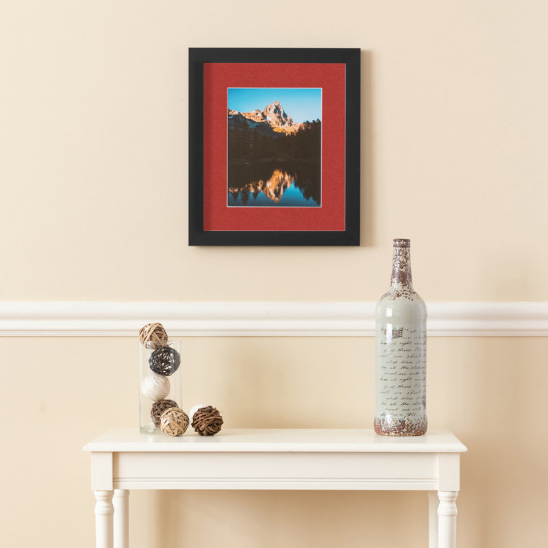Cadre pour photo simple 5 "x 5" en bois mat, Rouge riche