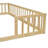 Double Twin Floor Bed With Fence, Guardrails, Montessori Floor Bed Without Door For Girls Boys, No Box Spring Need-1810762205