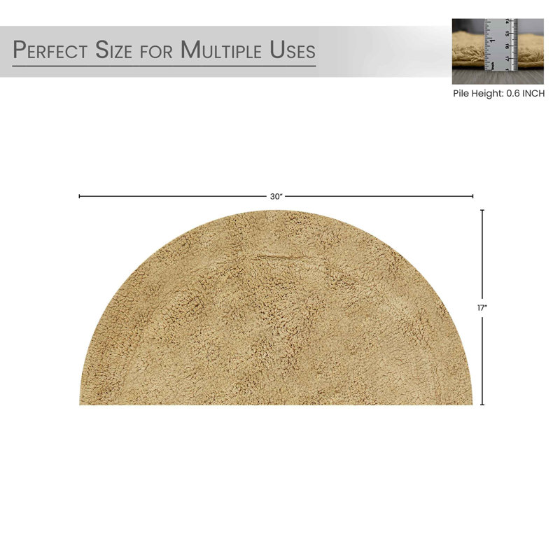 Candeloro Slice Bath Rug 17"x30", Beige