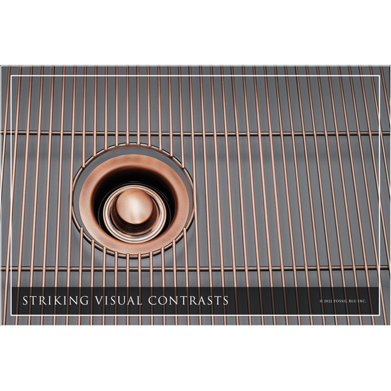 Luxury Solid Fireclay Farmhouse Sink, Antique Copper Accessories