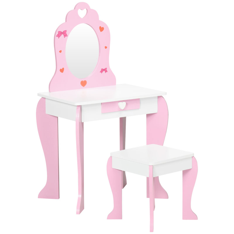 Rikwin Kids Vanity Table with Mirror