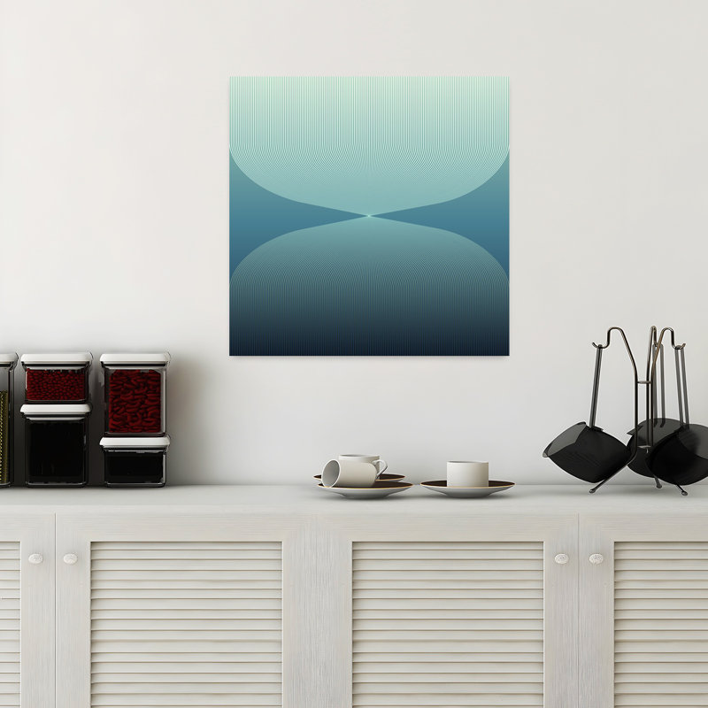Art contemporain, art géométrique contemporain élégant, H 18 po x l 18 po