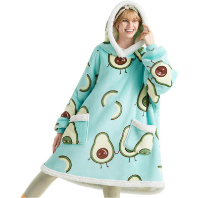 Bedsure Wearable Blanket Hoodie - Green Avocado