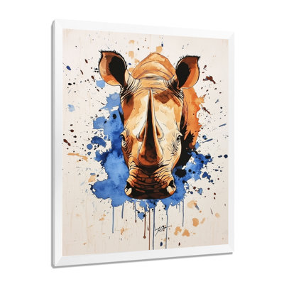 Strong Rhino Resilience - Rhinoceros Wall Art