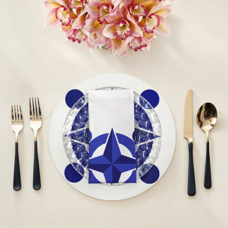 Constellations Compass Cotton Sateen Dinner Napkins