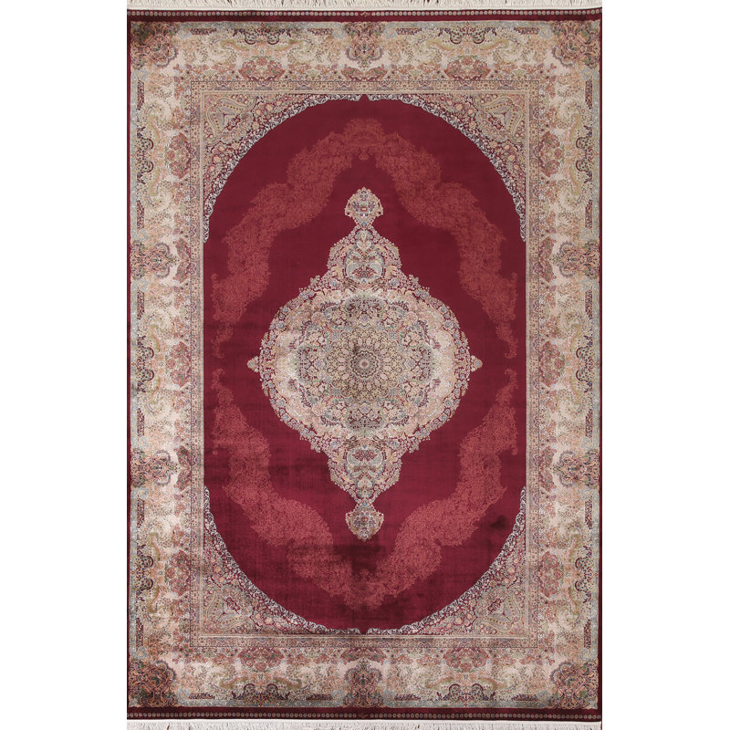 Tapis oriental traditionnel bourgogne 7 x 10