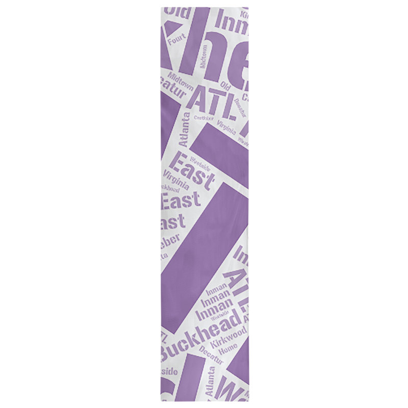 Chemin de table blendtable en coton, 72 po x 16 po, Mauve, Atlanta