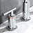 8 In. Widespread Bathroom Faucet In , 2 Handles, Pop Up Drain, 360 Swivel, Ceramic Disc Valves, Smooth Water Flow Faucet, Lever 3 Design, Swivel Spout, User--125221947
