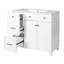 Meuble-lavabo de 36 po avec lavabo en céramique, tiroirs standard et double couche, portes à fermeture en douceur, tablettes réglables, armoire de rangement moderne pour petites et moyennes salles de bain-114497836