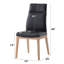 Chaise d'appoint rembourrée noire et noyer Lunden (ensemble de 2)