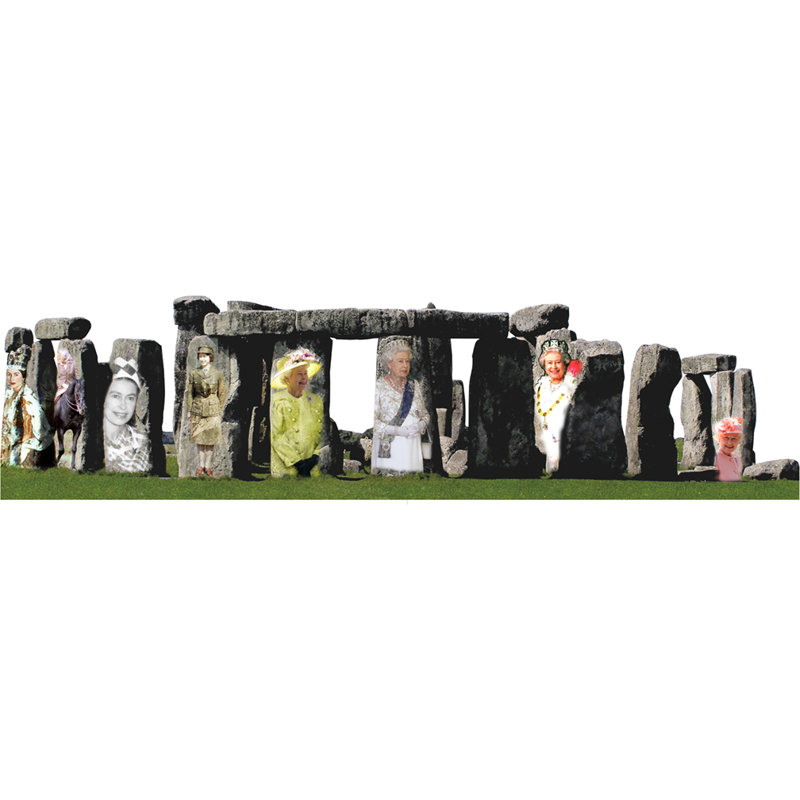 «Queen Elizabeth II» Stonehenge Tribute Platinum Jubilee Cardup