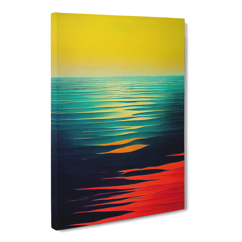 Seascape Ocean Colours - Wrapped Canvas, 76cm H x 50cm W x 3cm D
