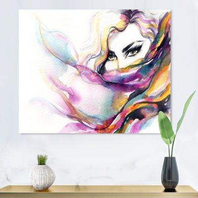 «Fashionista Stylish in Vibrant Colors XIII», reproduction sur toile