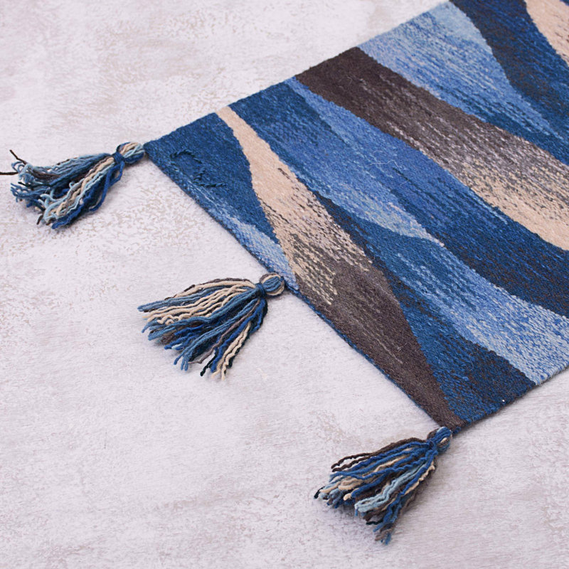 Adetutu Waves In Motion Wool Table Runner
