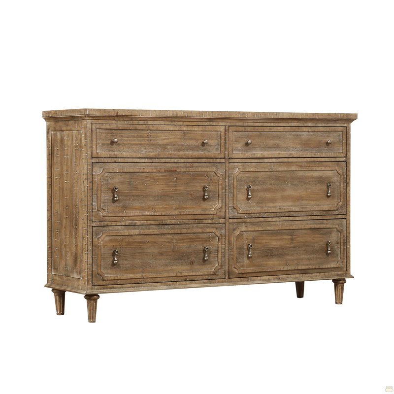Commode 6 tiroirs brune