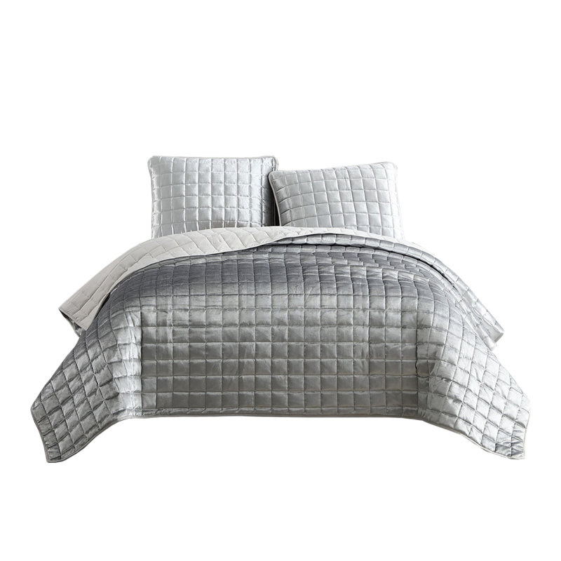  Microfiber 3 Piece Coverlet Set, Queen Comforter + 2 Additional Pieces, Cream
