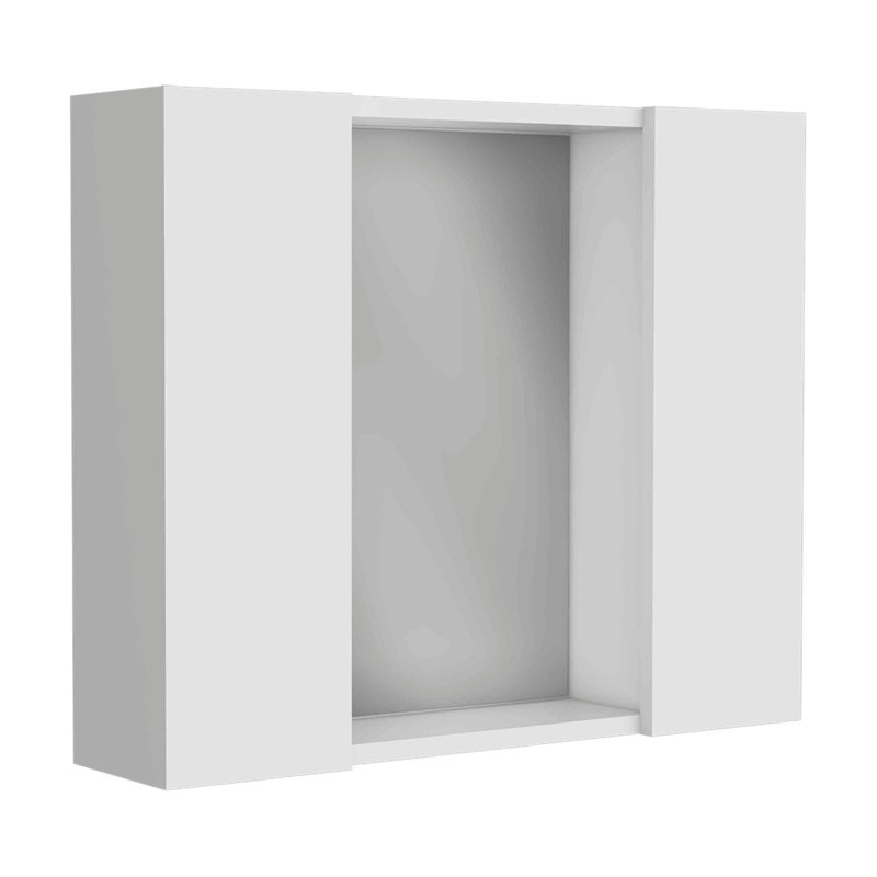 Armoire à pharmacie Artemisa, double porte, miroir, une tablette extérieure, Blanc