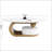 Modern Nesting Golden Coffee Table Set Of 2, Elegant Faux Marble And Metal Frame For Living Room, Oval And Round Tables