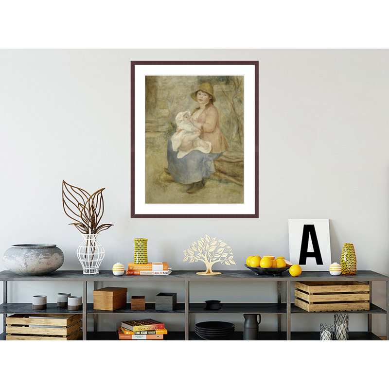 Maternité par Pierre-Auguste Renoir, impression giclée encadrée, H 41,21 po x l 33,5 po