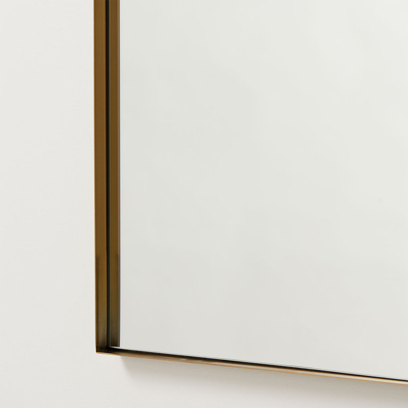 Miroir de salle de bain Carey, Laiton antique, 30 po x 20 po