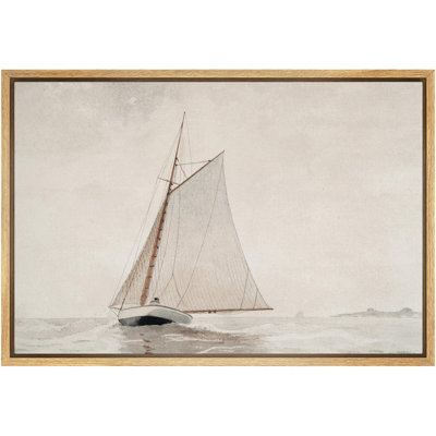 Sailboat " Classic Sailboat Sketch Nautical Watercolor Illustrations Rustic French Country "