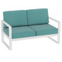 Brandtley 52'' Powder Coated Aluminum Outdoor Loveseat