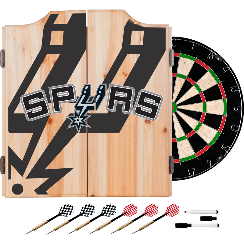 Ensemble de jeu de fléchettes et d'armoires NBA Fade, Spurs de San Antonio