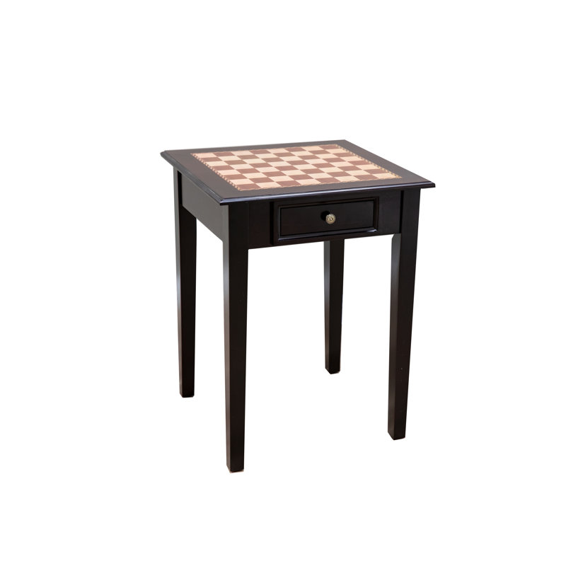 Mahogany Square Wood Classic End Table with Drawer
