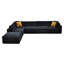 Grain de café modulaire entièrement rembourré avec coussins décoratifs-125543115