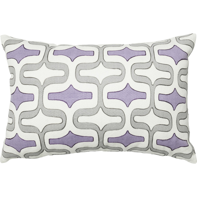 Housse de coussin brodée jillian dans une prune