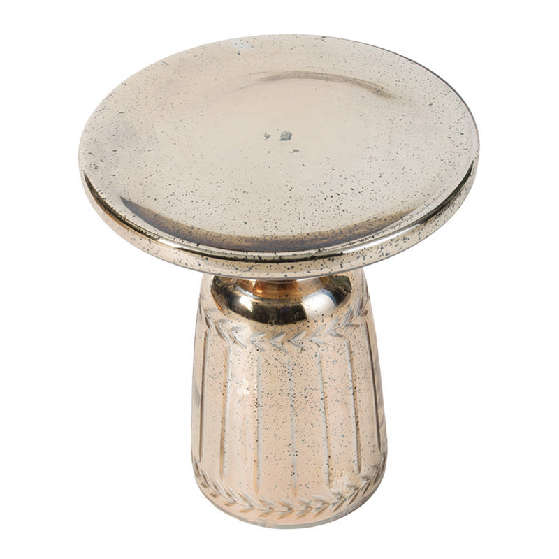 Thorntown Glass Top End Table, Gold