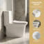 Toilette une pièce super silencieuse à double chasse - Toilette allongée à hauteur de confort de 15,55 po, 1,1 / 1,6 GPF certifié WaterSense et CUPC, siège à fermeture douce, conception à jupe