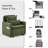  87'W 3-In-1 Convertible Chair Linen Sleeper with Adjustable Backrest and Storage Bag Set Of 2-2002382890