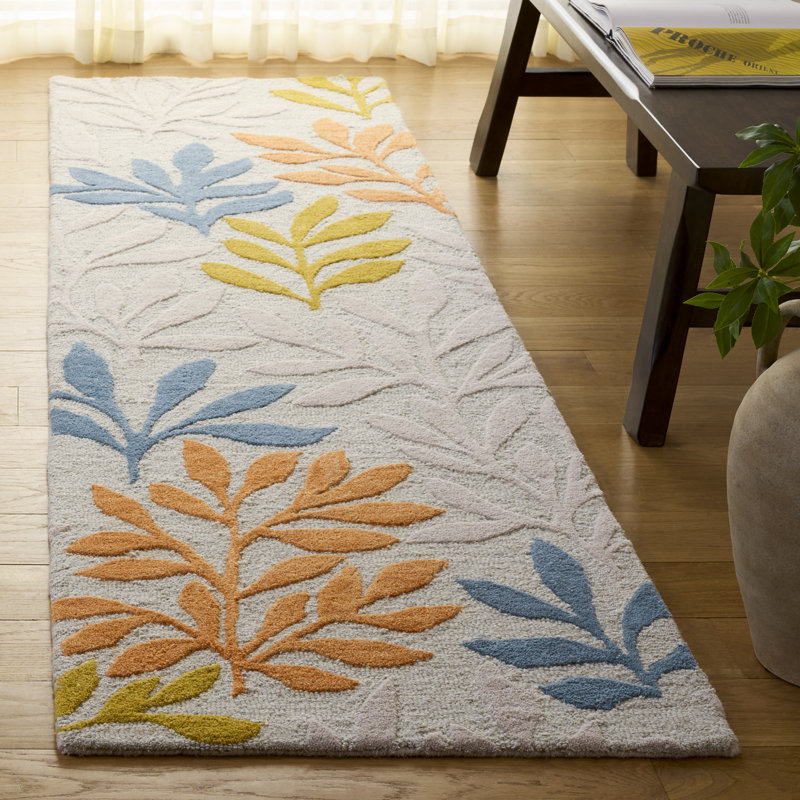 Jardin 158 Hand Tufted Wool Pile Floral Rug, Runner 2'3" x 8'
