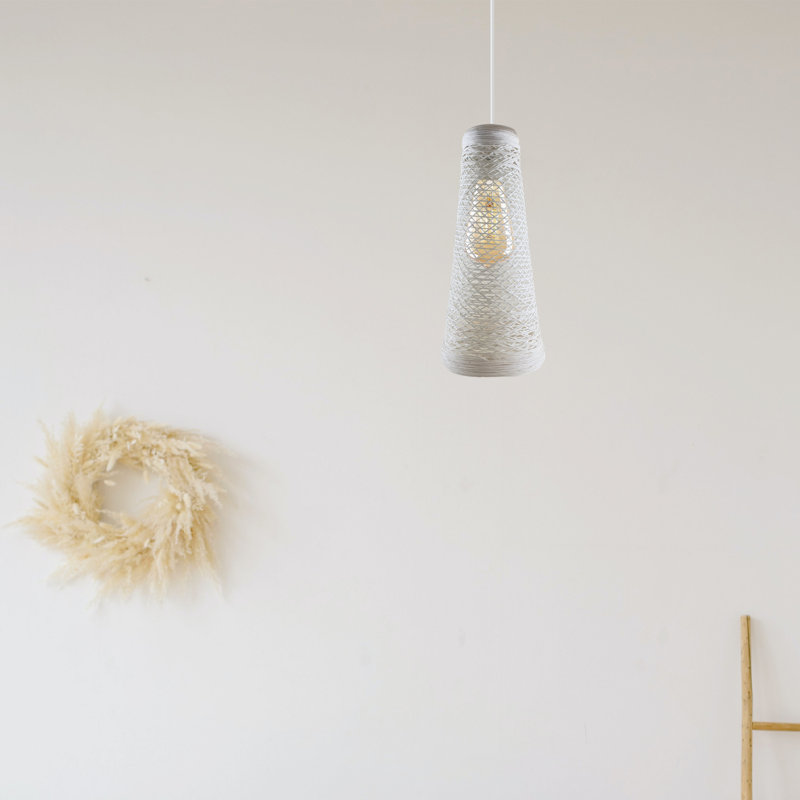 30cm H Chenille Rectangle Lamp Shade ( Screw On ) in White