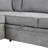 L-Shaped Sleeper Sofa with Storage Ottoman, 2-in-1 for Small Spaces-346176402