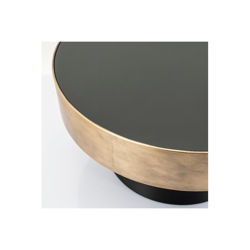 Bunga Glass Coffee Table, 16" H x 30" L x 30" W