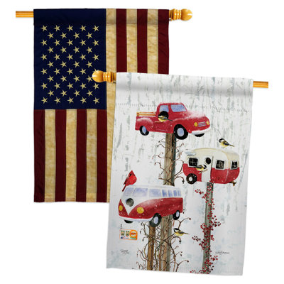 Drapeau de maison à 2 côtés en polyester / mélange de polyester 40 x 28 po