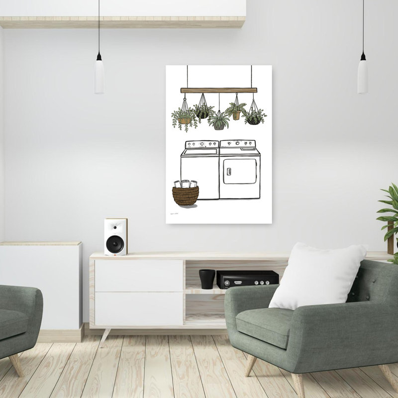 Plant Lady's Laundry Room, art contemporain, H 36 po x l 24 po