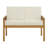 Alaterre Furniture Okemo Weather-Resistant Acacia Wood Outdoor Patio Furniture With A 44" Wide 2 Seater Couch With Cushions And A 31.5" Wide Rectangular Coffee Table, Natural Wood with Cream Cushions-1254907906