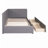 Upholstered Daybed with 2 Storage Drawers Twin Size Sofa Bed Frame No Box Spring Needed, Linen Fabric-1444304690