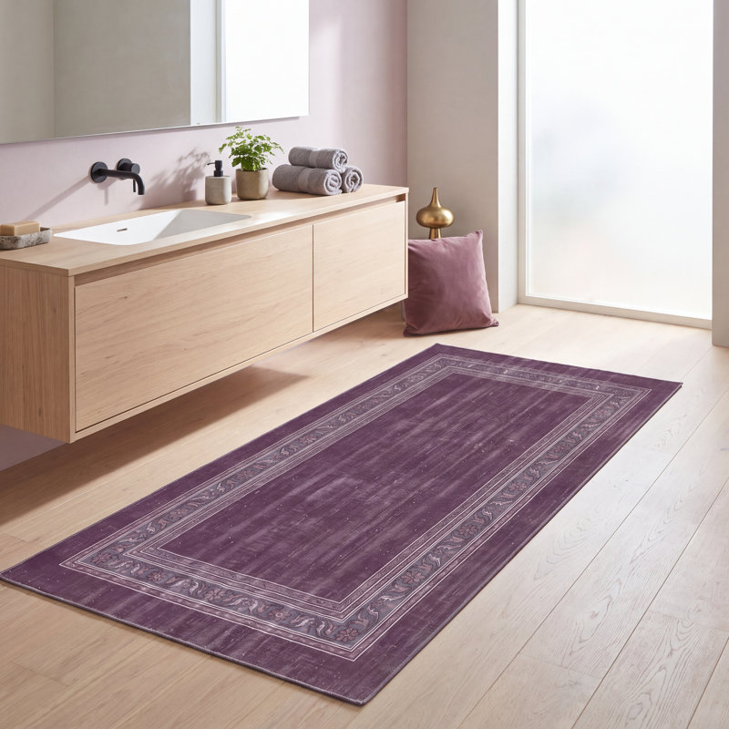 Tapis Rowan2 moderne à l'aspect vieilli, uni gris et blanc, lavable à la machine, antidérapant, à poils courts, pour l'intérieur et l'extérieur, adapté aux animaux domestiques, idéal pour le salon, la chambre, la salle à manger, l'entrée, le corridor ou le bureau.