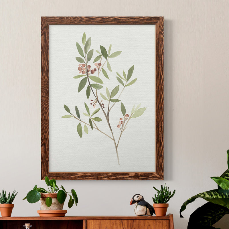 Toile encadrée simple Sprig IV de qualité supérieure - prête à être accrochée, Érable, H 24 po x l 20 po x P 1 po