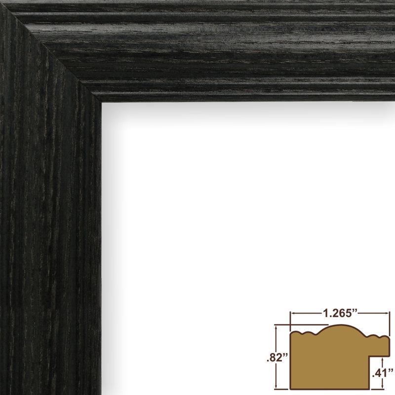 Wood Beveled Picture Frame, Black, 4" x 10"  