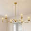 Lustre 6 lumières Meridian en laiton naturel-738833327