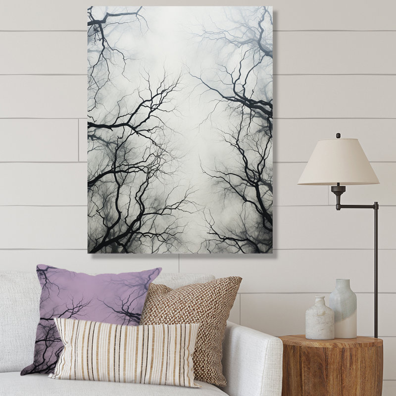 Monochromes de forêt mystique sur toile, H 40 po x l 30 po x P 1,5 po, Toile tendue