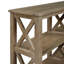 Console, table d'entrée, table de vestibule avec espaces de rangement ouverts à 3 niveaux et pieds en «X»-640890740