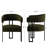 Haskett Upholstered Dining Armchair with metal legs-113257060